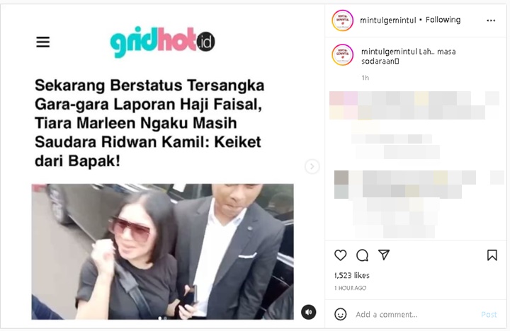 Berstatus Tersangka, Tiara Marleen Kini Sesumbar Masih Saudara dengan Ridwan Kamil