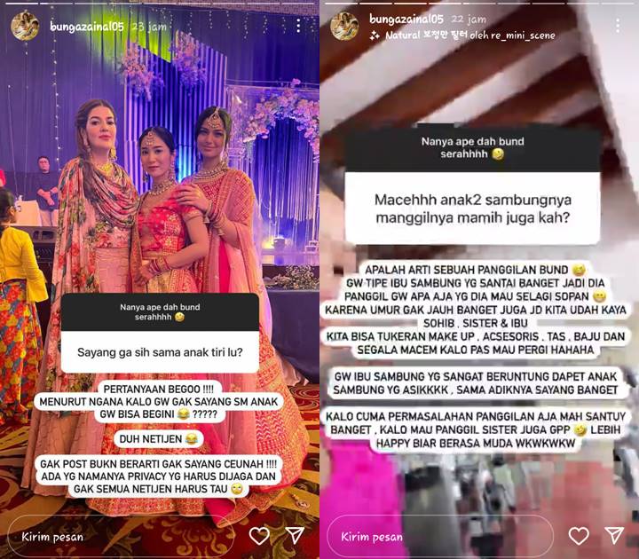 Bunga Zainal Ngamuk Kasih Sayang ke Putri Sambung Dipertanyakan, Bongkar Kedekatan Manis Begini