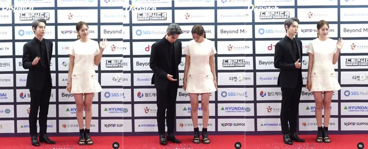 Doyoung NCT dan Ahn Yujin IVE Disuruh Lebih Dekat di Red Carpet Dream Concert