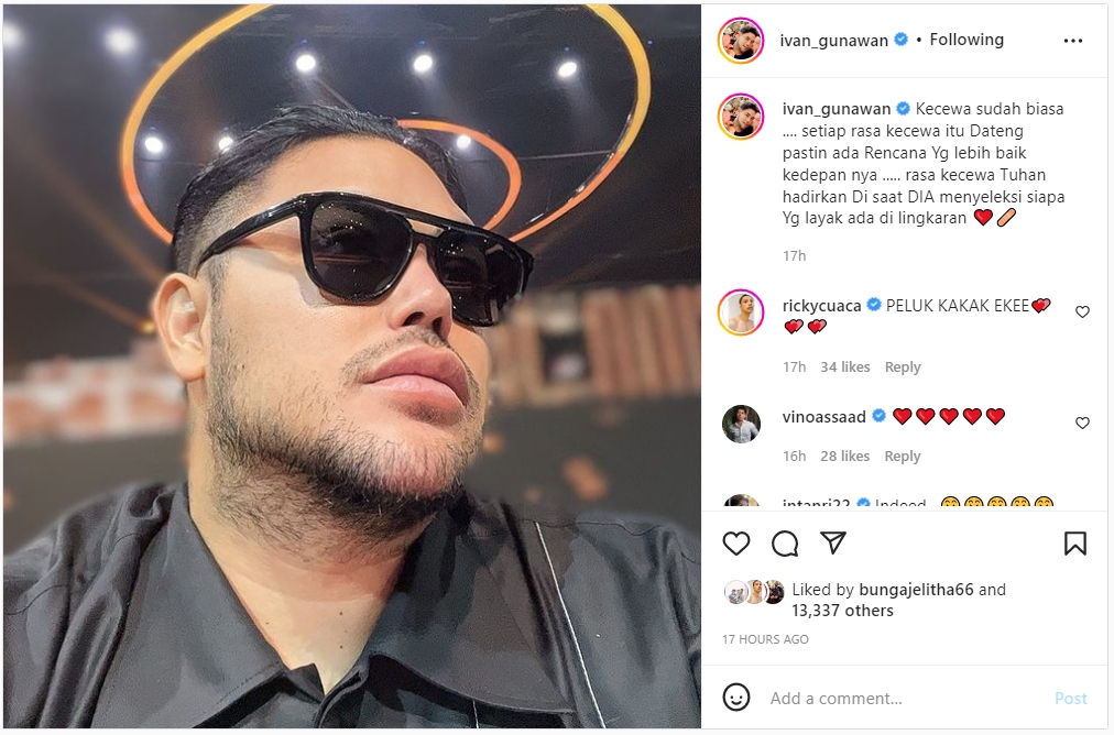Ivan Gunawan Mendadak Bahas Kekecewaan, Sindir Isu Ayu Ting Ting Dekat dengan Jordi Onsu?