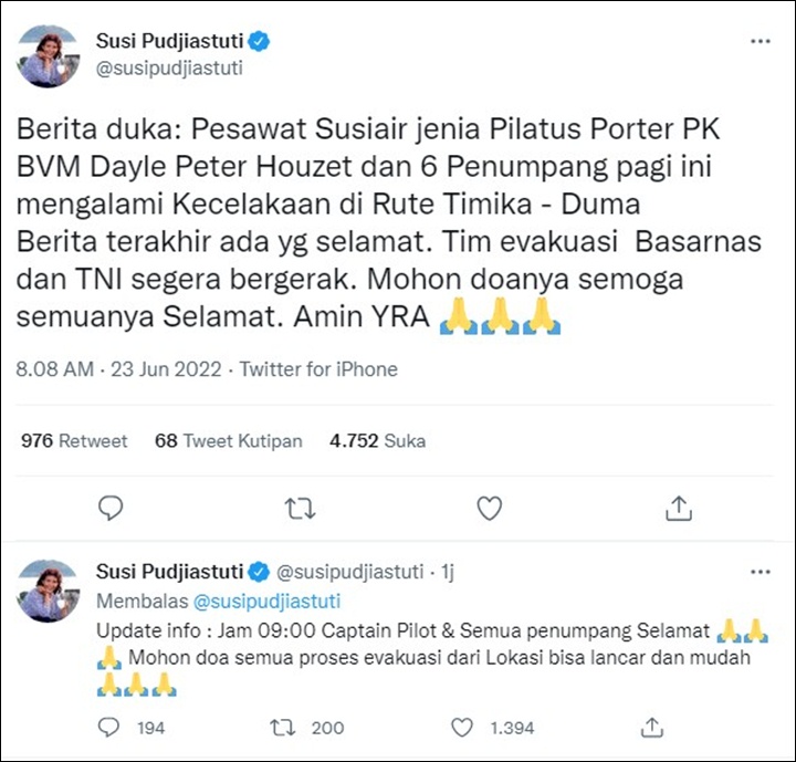 Kecelakaan Susi Air