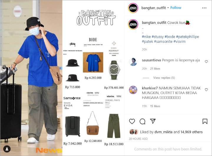 Gaya Santai RM BTS Pulang dari Eropa Ternyata Seharga Rumah