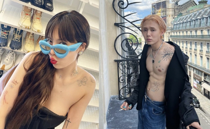 HyunA dan DAWN Kompak Umbar Tubuh Penuh Tato