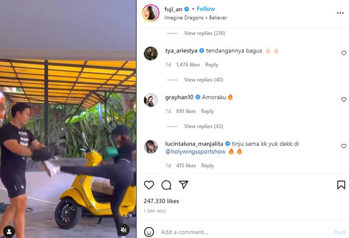 Lucinta Luna Tantang Adu Tinju Usai Fuji Pamer Kemampuan Boxing, Diterima?