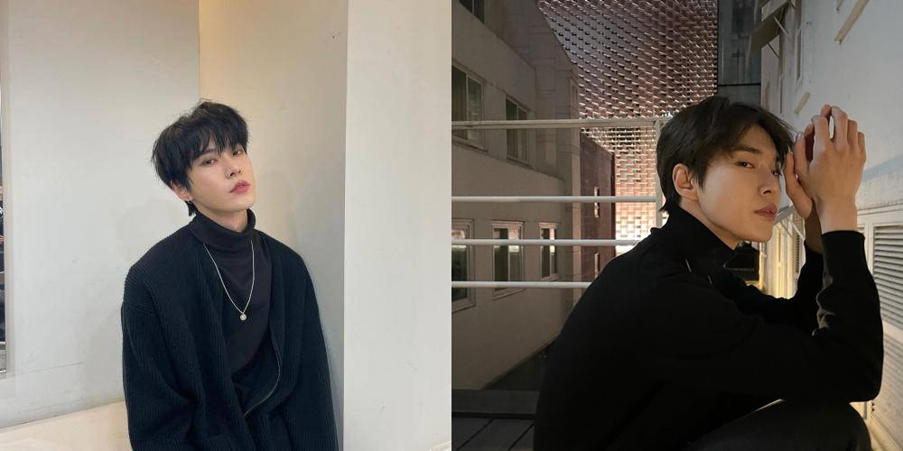Momen Doyoung NCT mengenakan turtleneck hitam