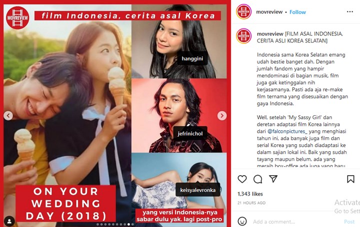 Tuai Protes, Jefri Nichol Jadi Lawan Main Keisya Levronka di Film \'On Your Wedding Day\' Versi Indo?