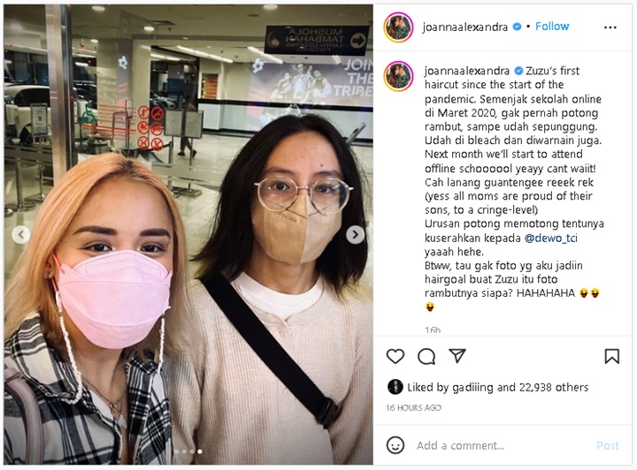 Joanna Alexandra Pamer Foto Putranya Potong Rambut Usai 2 Tahun, Hasilnya Mirip Raditya Oloan?