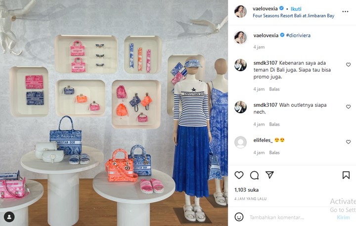 Berkelas! Velove Vexia Pakai Dior Sambil Cepol Rambut, Wajah Natural Banjir Komentar