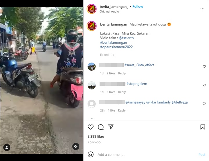 Emak-emak pengendara motor