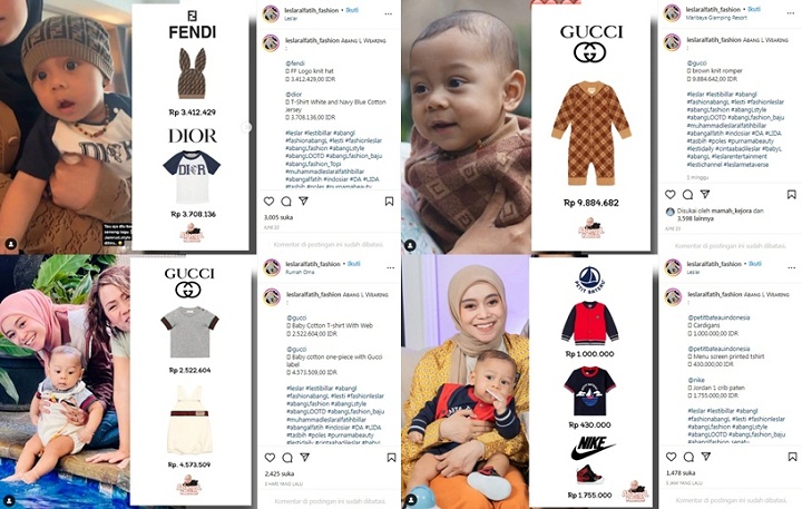 Masih Bayi, Harga Outfit Putra Lesti Kejora Bikin Melongo