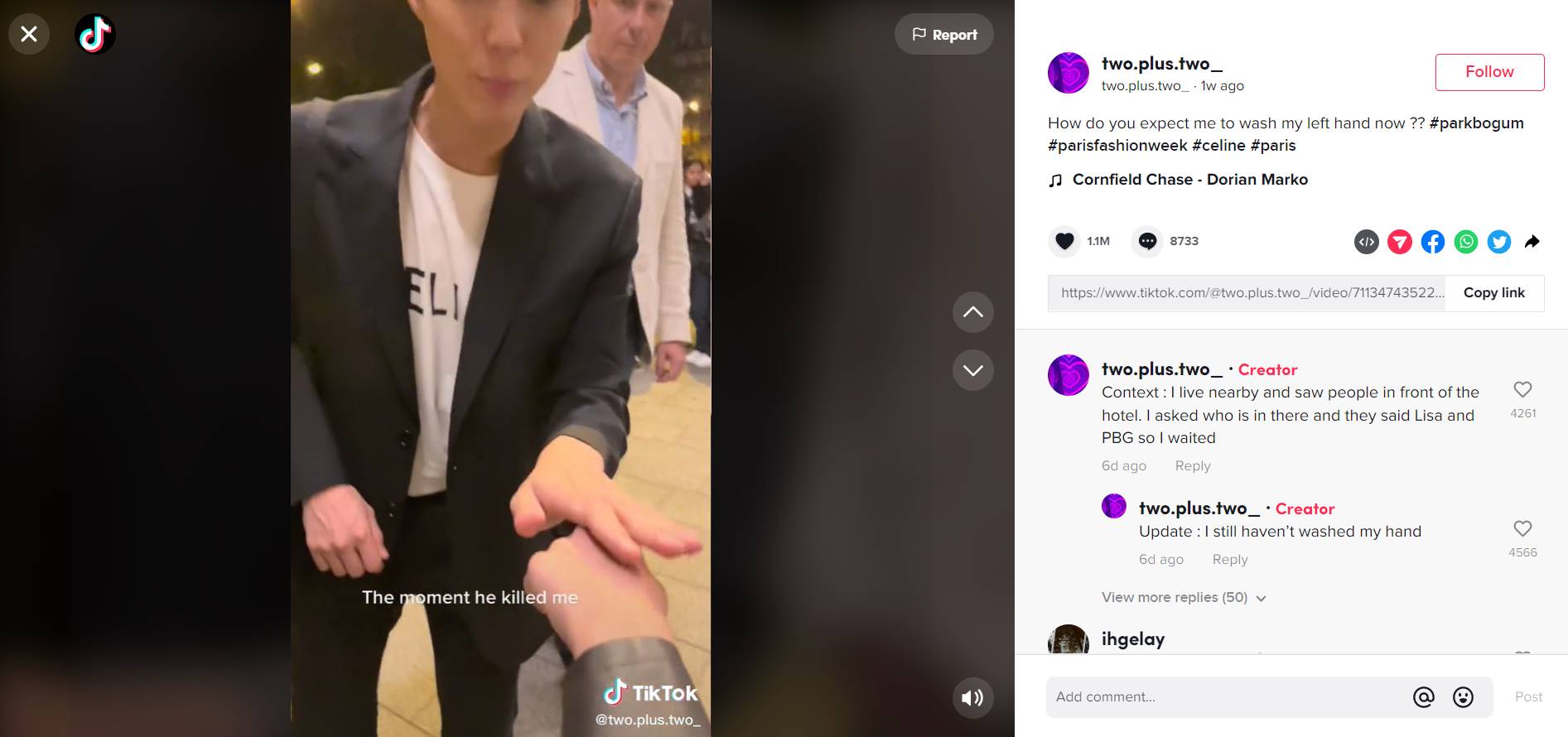Momen Park Bo Gum bertemu dengan penggemar di Paris