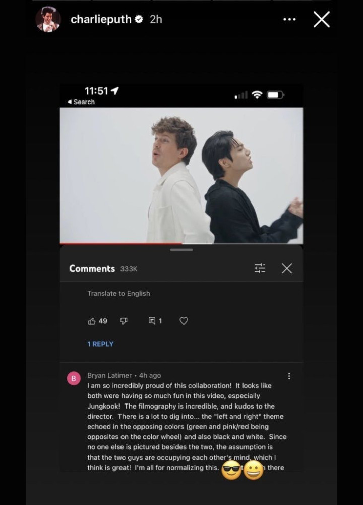 Charlie Puth Akui Kalau Lagu \'Left and Right\' feat. Jungkook BTS tentang Hubungan Sesama Cowok