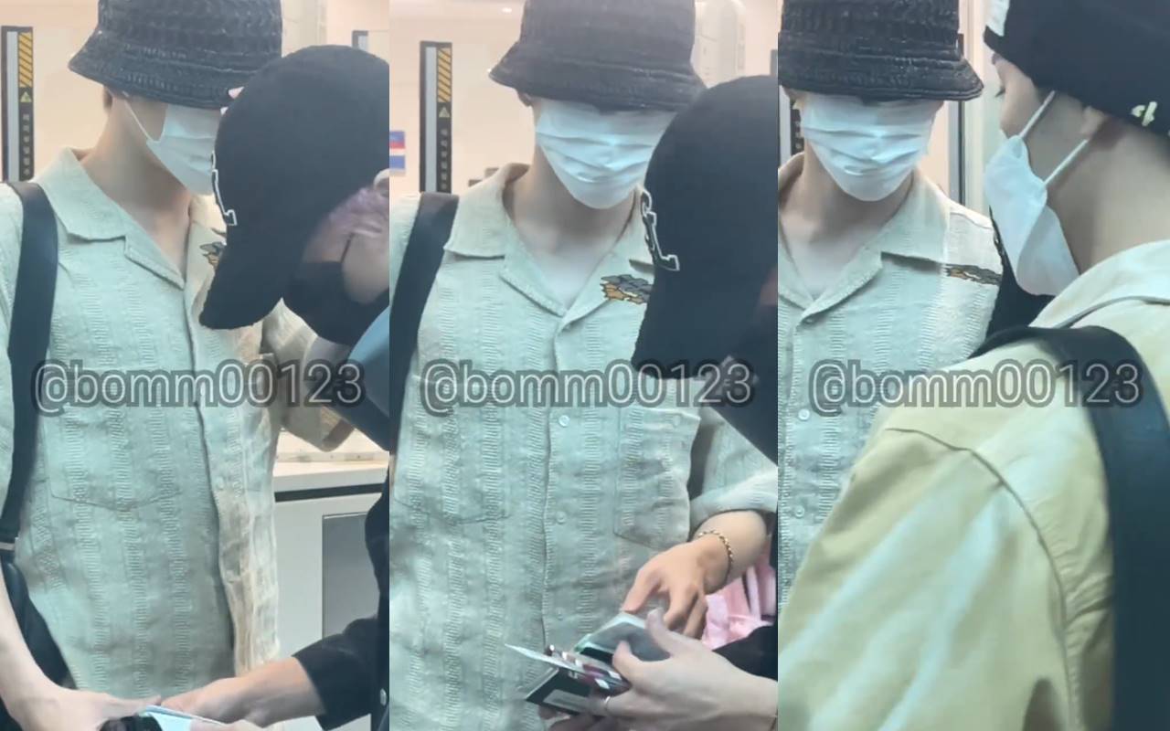 Mark NCT langsung menghalangi Haechan ketika membuka paspor milik Jaehyun