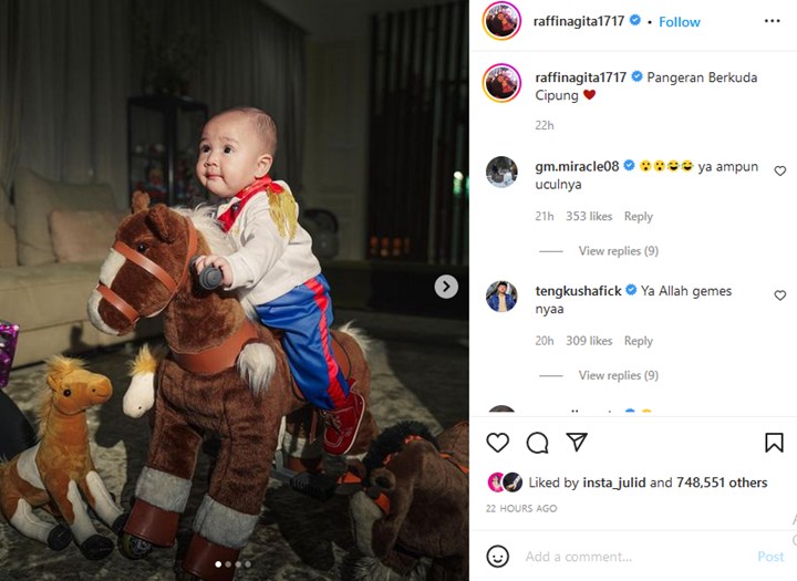 Raffi Ahmad Melongo Dengar Alasan Nagita Slavina Soal Hobi Dandani Rayyanza Pakai Kostum