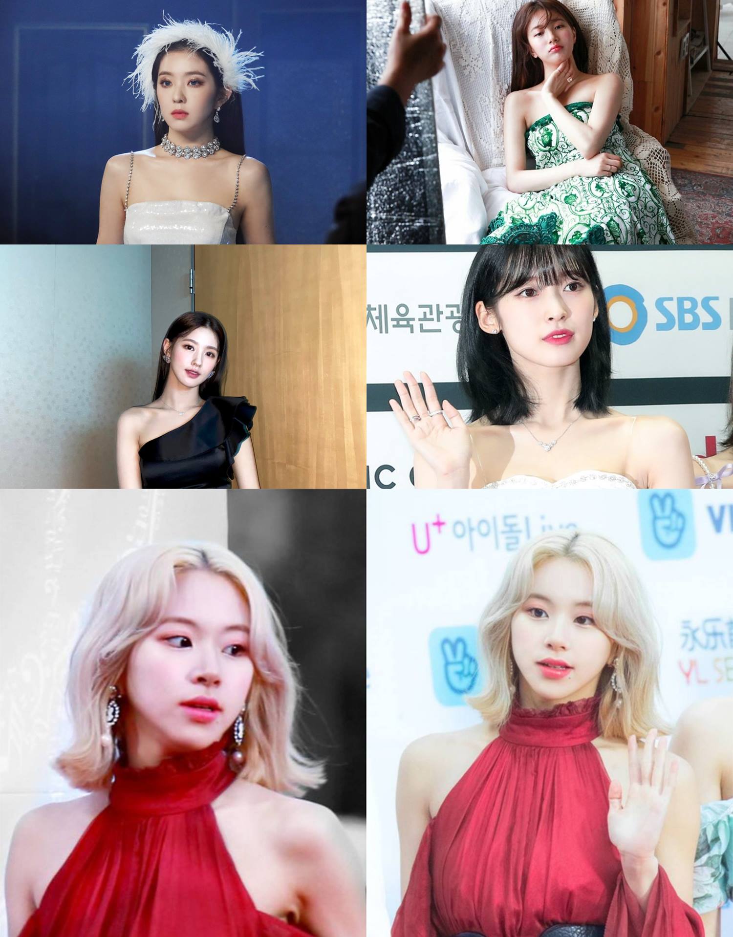 Irene Red Velvet, Suzy, Miyeon (G)I-DLE, Arin Oh My Girl, Chaeyoung TWICE