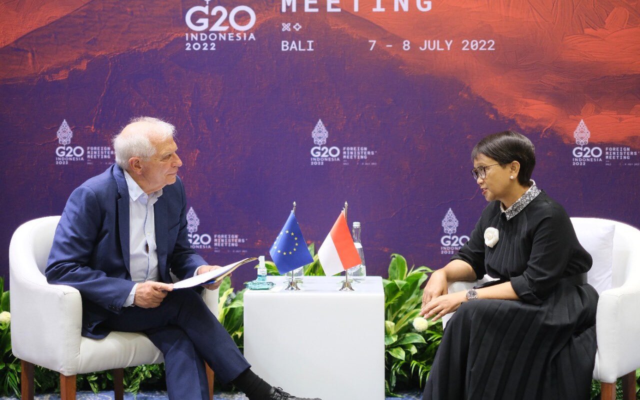 Adakan Pertemuan Bilateral, Menlu Sebut Petinggi UE Apresiasi Kepemimpinan RI di KTT G20