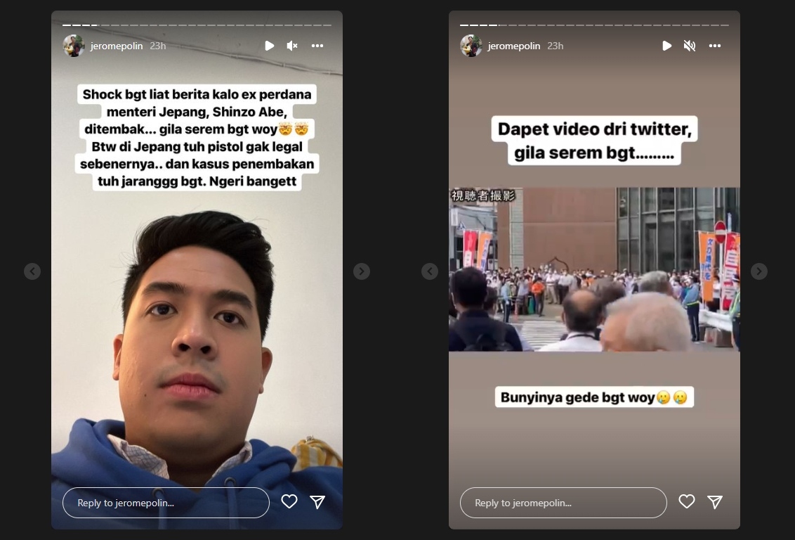 Jerome Polin Ikut Tanggapi Soal Penembakan Mantan PM Jepang Shinzo Abe, Akui Syok Karena Alasan Ini