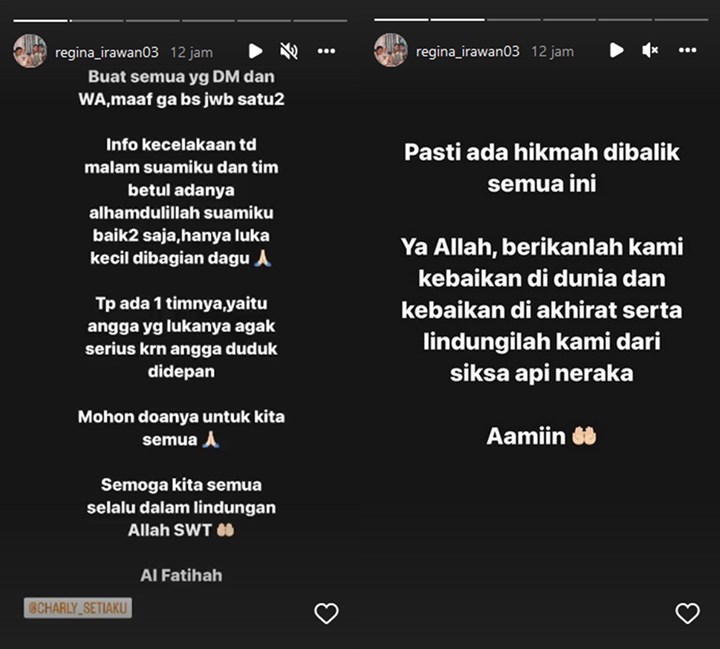Charly Van Houten Alami Kecelakaan Sampai Mobil Ringsek, Istri Bagikan Kondisi Terkini