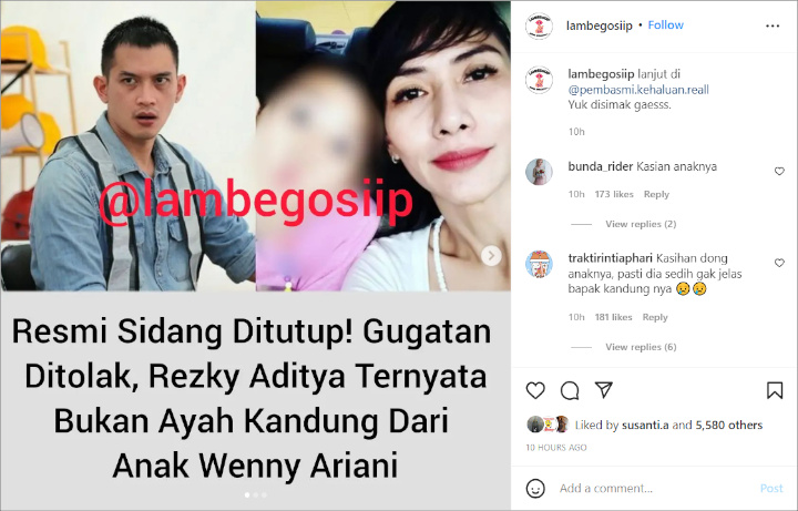 Rezky Aditya Bukan Ayah Biologis Anak Wenny, Nathalie Holscher Tampak Bahagia Dekat Aurel-Topik Pagi