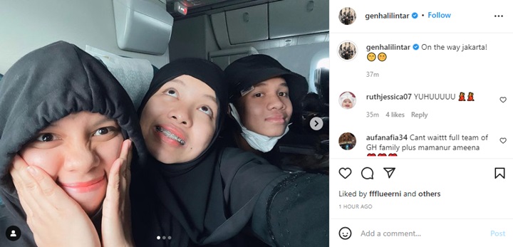 Dinanti Kedatangannya, Gen Halilintar Tebar Foto Selama di Pesawat Menuju Jakarta
