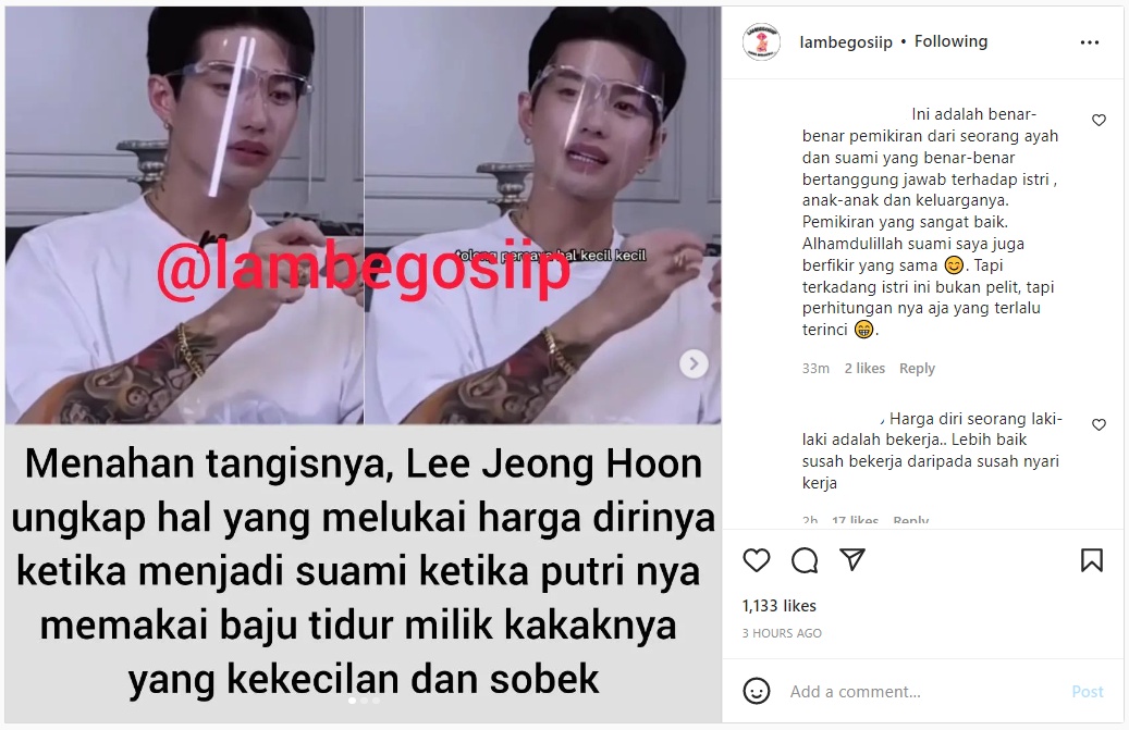 Lee Jeong Hoon Ungkap Hal yang Melukai Harga Dirinya sebagai Kepala Rumah Tangga