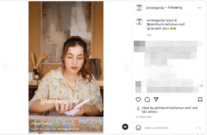 Tasya Farasya Ikut Challenge Makan Natto, Reaksinya di Luar Dugaan