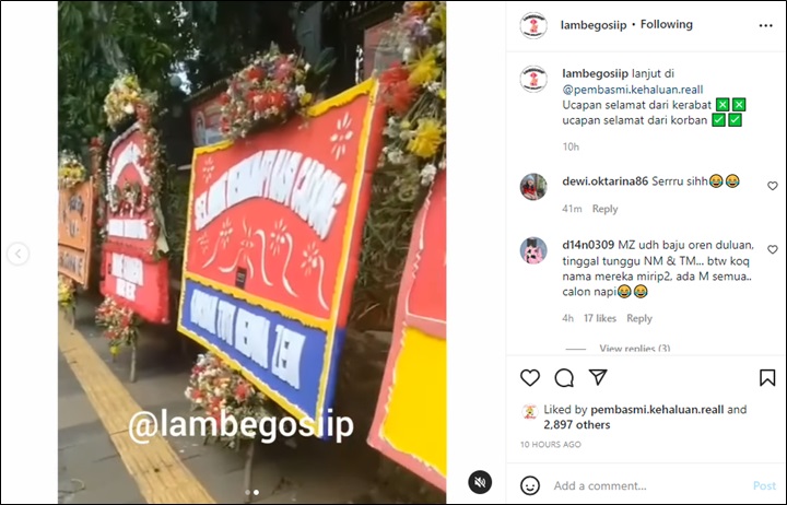 Medina Zein Pakai Baju Oren, Polda Metro Banjir Karangan Bunga dari Para Korban Penipuan