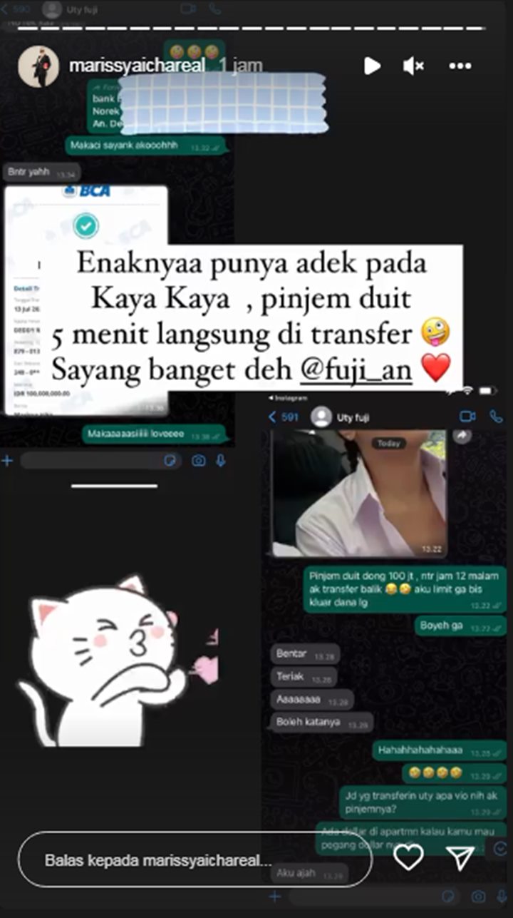 Marissya Icha Mendadak Minta Pinjaman Rp 100 Juta, Fuji Beri Reaksi Tak Terduga