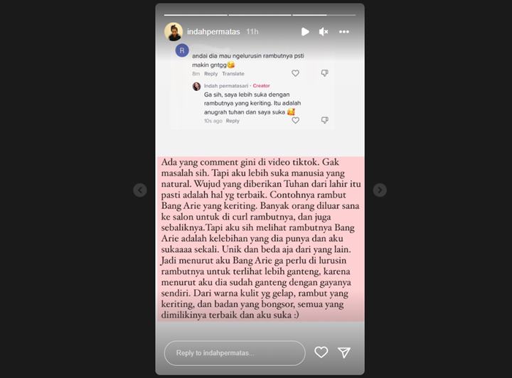 Arie Kriting Disebut Lebih Tampan Jika Ubah Gaya Rambut, Pembelaan Indah Permatasari Romantis