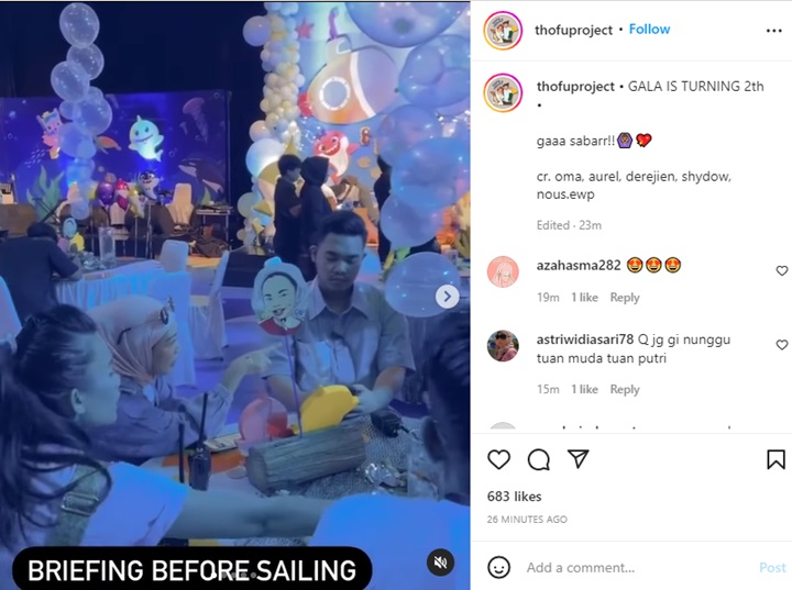 Thariq Halilintar Bocorkan Tempat Pesta Ulang Tahun Gala, Super Meriah Bertemakan Laut