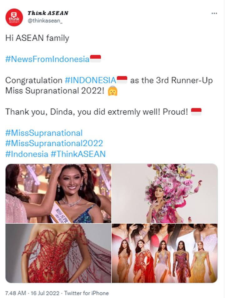 Adinda Cresheilla Tuai Pujian Usai Jadi 3rd Runner Up Miss Supranational 2022, Ini Profil Lengkapnya