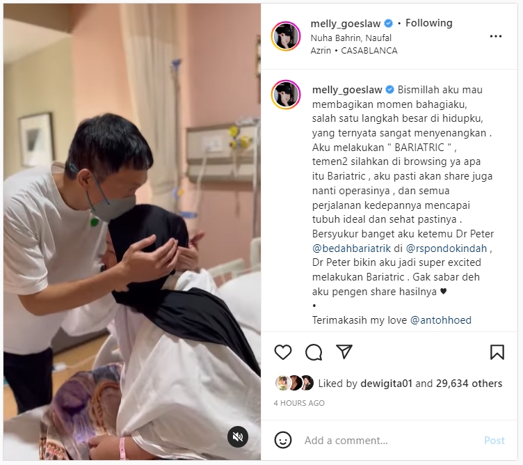 Melly Goeslaw Ungkap Jalani Operasi Bariatric, Banjir Doa Sederet Artis