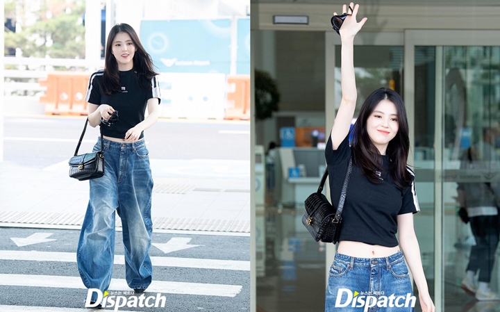 Gaya Kasual Han So Hee di Bandara 1