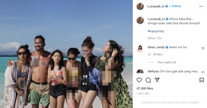 Tora Sudiro Mantai Dikelilingi 4 Anak Gadisnya, Penampilan Mieke Amalia Tak Kalah Hot