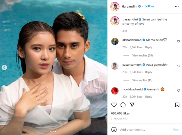 Basah-basahan, Tiara Andini dan Alshad Ahmad Pemotretan di Kolam Renang Sambil Gendong \'Anak\'