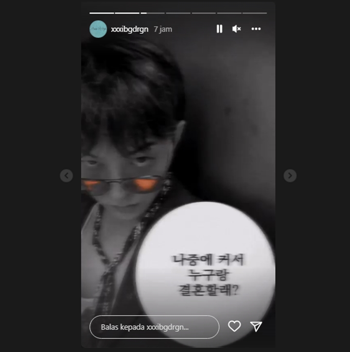 G-Dragon BIGBANG Mendadak Singgung Pernikahan, Kode Susul Taeyang?