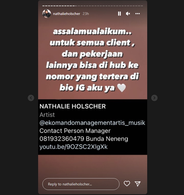 Nathalie Holscher Umumkan Tak Lagi 1 Manajemen dengan Putri Delina