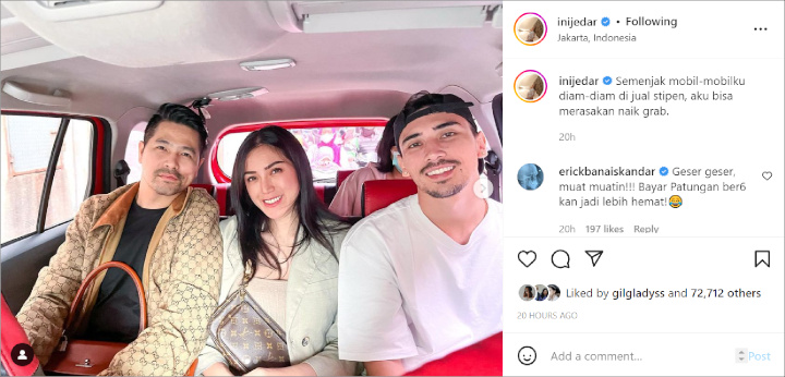 Jessica Iskandar Kini Naik Taksi Online Usai 11 Mobilnya Raib Malah Direspons Ngakak?