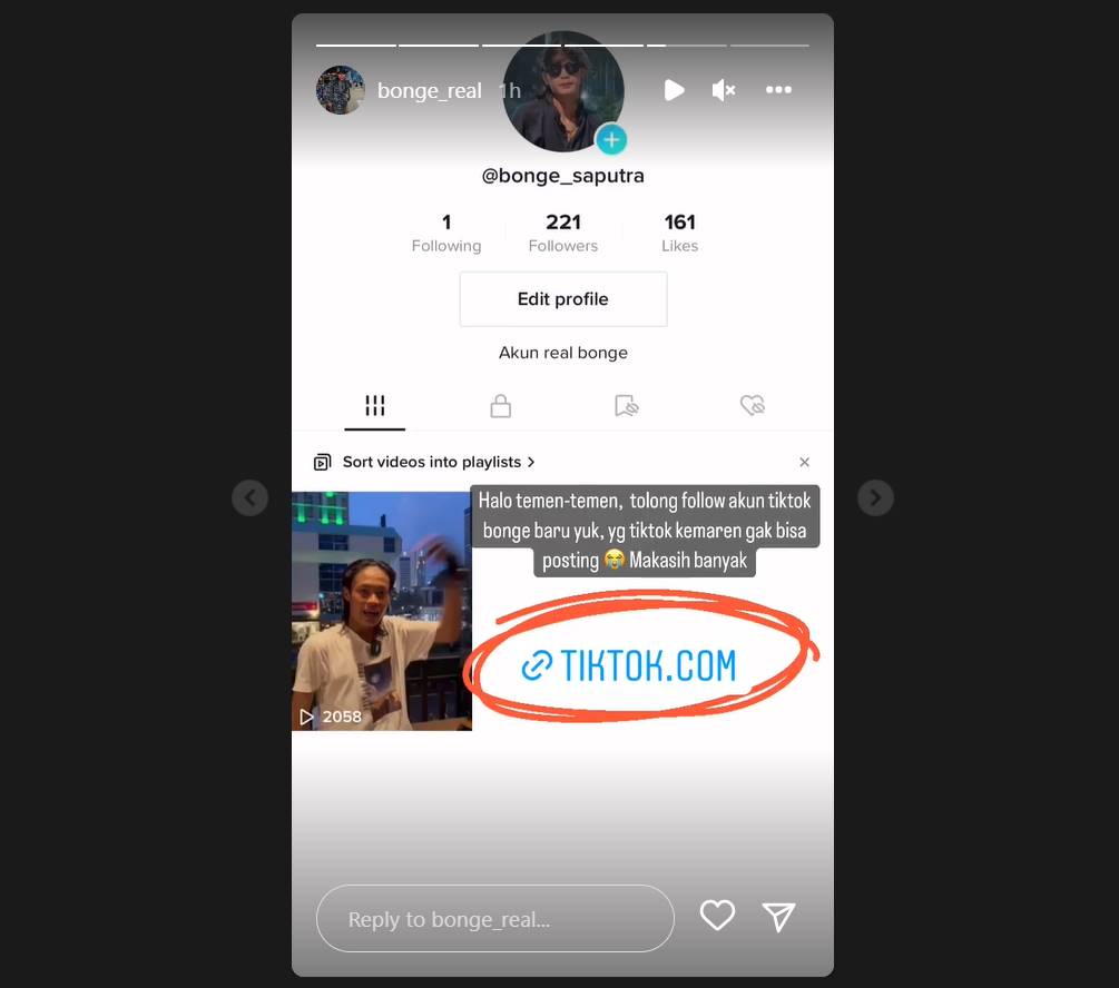 Akun TikTok Baru Bonge \