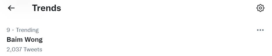 Baim Wong trending topic Twitter