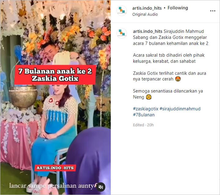 Zaskia Gotik dan Sirajuddin Mahmud Gelar 7 Bulanan Anak ke-2, Parasnya Lebih Disorot