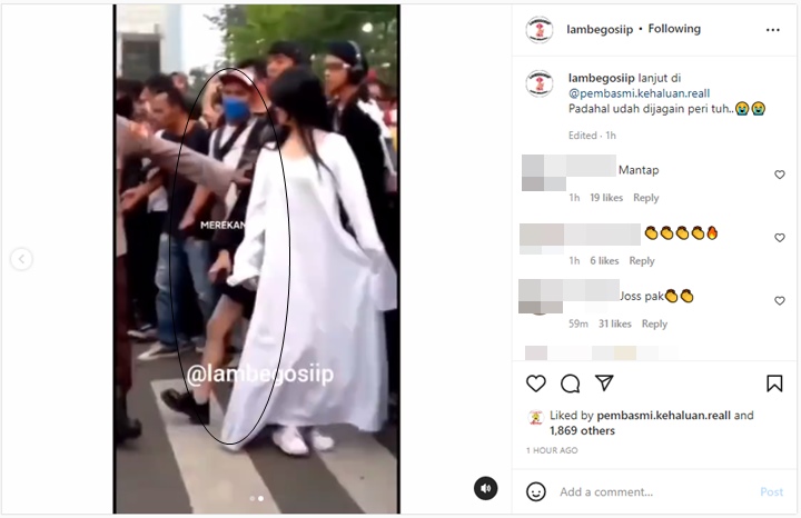 Aksi Jeje Slebew di Jalanan Dibubarkan, Momen Didorong Polisi Malah Ramai Ditertawakan?