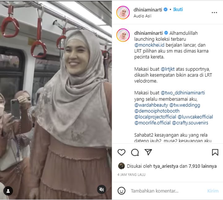Citayam Fahion Week Tuai Kontroversi, Video Dhini Aminarti Gelar Fashion Show Di LRT Banjir Dukungan