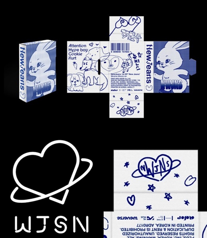 NewJeans Ditudiing Jiplak Logo WJSN