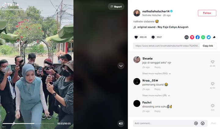 Tiru Video Jeje Ngamuk Saat Diajak Foto, Nathalie Holscher Malah Dipuji Gemas