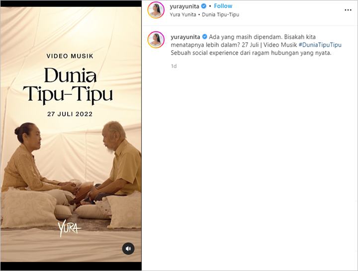 Yura Yunita Resmi Rilis MV \'Dunia Tipu-Tipu\', Twitter Banjir Momen Sedih