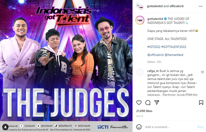 Hempas Nyinyiran Netter, Ivan Gunawan Pamer Jadi Juri IGT 2022 Bareng 2 Sosok Baru Ini