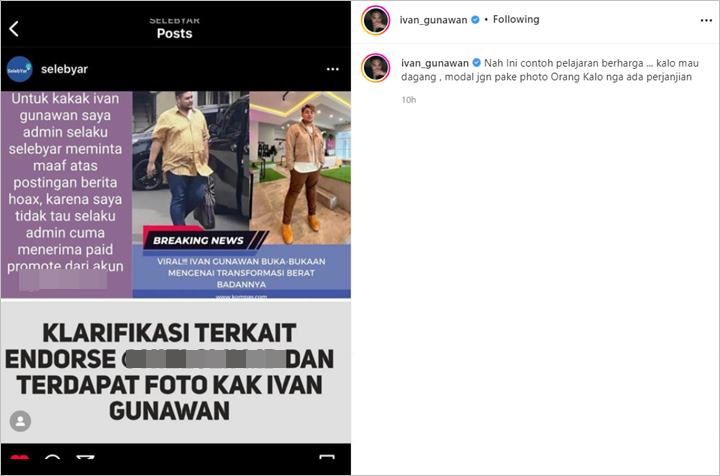 Ivan Gunawan Sentil Iklan Pelangsing yang Catut Fotonya, Singgung Pelajaran Berharga