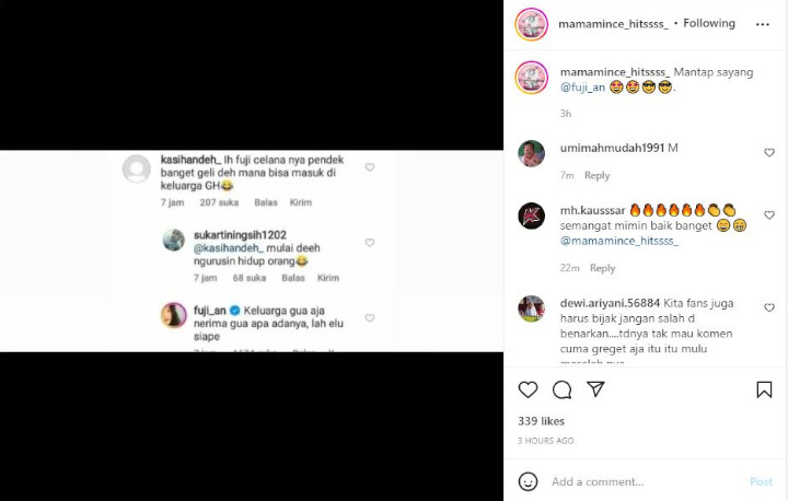 Reaksi Fuji Menohok Usai Disebut Bakal Ditolak Keluarga Gen Halilintar Gara-Gara Pakai Celana Pendek