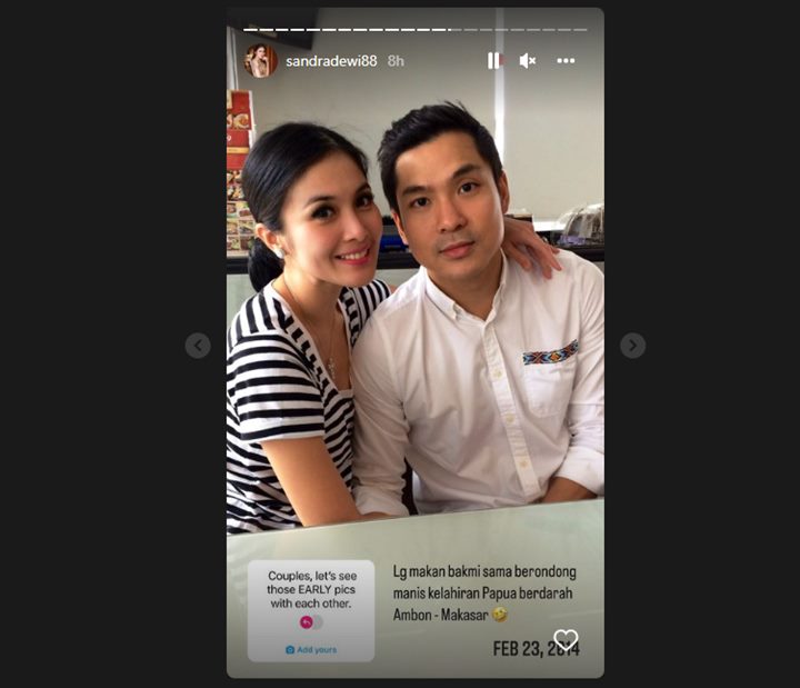 Susul Maudy Ayunda-Jesse, Sandra Dewi Ikut Bongkar Foto ‘Langka’ dengan Harvey Sama-sama Bucin?